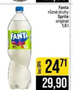 Jip Fanta různé druhy Sprite original nabídka