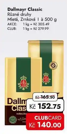 TRAVEL FREE Dallmayr Classic Různé druhy Mletá, Zrnková nabídka