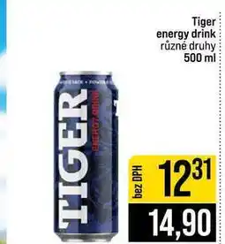 Jip Tiger energy drink různé druhy nabídka