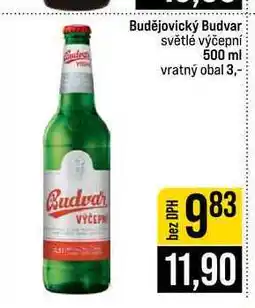 Jip Budějovický Budvar světlé výčepní nabídka