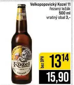 Jip Velkopopovický Kozel 11 řezaný ležák nabídka