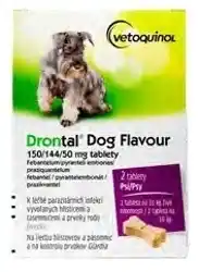 Benu Drontal Dog Flavour 150/144/50 mg, 2 tablety nabídka