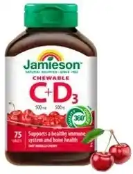 Benu JAMIESON Vitaminy C a D3 třešeň, 75 cucacích tablet nabídka
