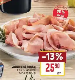 Billa Zámecká šunka z pultu lahůdek cena za nabídka