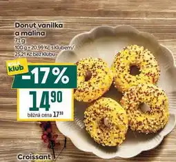 Billa Donut vanilka a malina nabídka