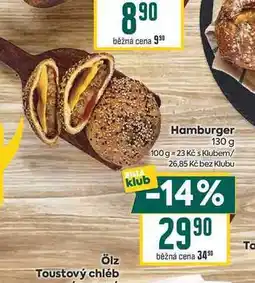 Billa Hamburger nabídka