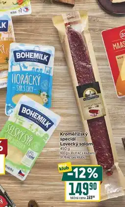 Billa Kroměřížský speciál Lovecký salám nabídka