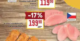 Billa Kuřecí medailonky z prsního filetu cena za nabídka