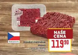 Billa Hovězí mělněné maso cena za nabídka