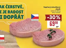 Billa Vepřový minutkový steak cena za nabídka