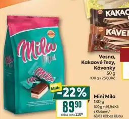Billa Mini Mila nabídka