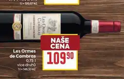 Billa Les Ormes de Cambras nabídka
