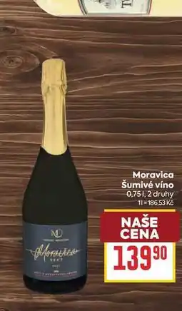 Billa Moravica Šumivé víno nabídka