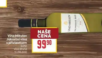Billa Vino Mikulov Jakostní vina s přívlastkem nabídka
