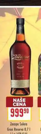 Billa Zacapa Solera Gran Reserva nabídka