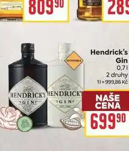 Billa Hendrick's Gin nabídka