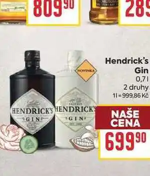 Billa Hendrick's Gin nabídka