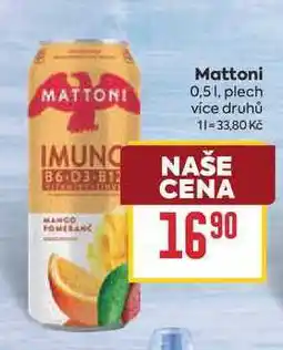 Billa Mattoni 0,51, plech nabídka