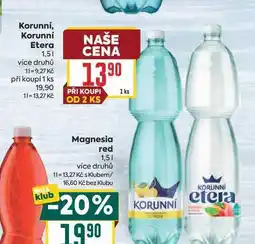 Billa Korunní, Korunní Etera nabídka