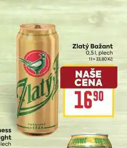 Billa Zlatý Bažant 0,51, plech nabídka