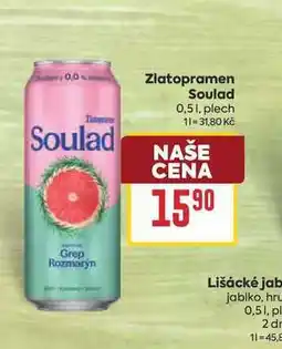 Billa Zlatopramen Soulad 0,51, plech nabídka
