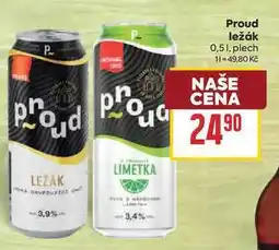 Billa Proud ležák 0,5l, plech nabídka