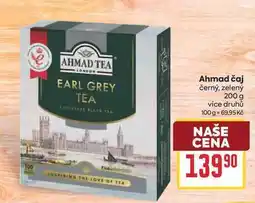Billa Ahmad čaj černý, zelený nabídka