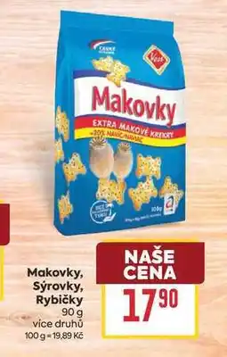 Billa Makovky, Sýrovky, Rybičky nabídka