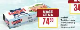 Billa Isabel Tuňák steak 3x 80/od nabídka