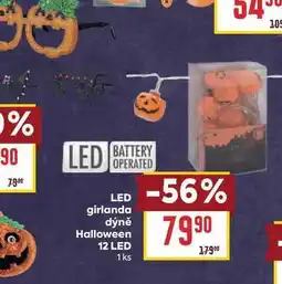 Billa LED girlanda dýně Halloween 12 LED 1ks nabídka