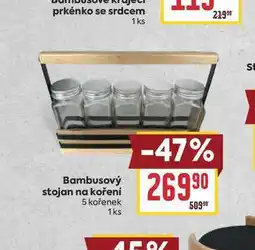 Billa Bambusový stojan na koření 5 kořenek nabídka