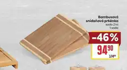Billa Bambusová snídaňová prkénka sada 2 ks 1 sada nabídka