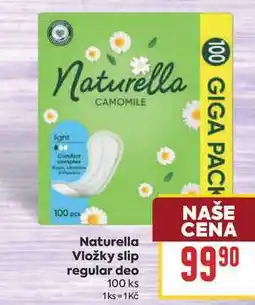 Billa Naturella Vložky slip regular deo 100 ks nabídka