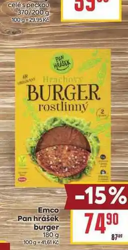 Billa Emco Pan hrášek burger nabídka