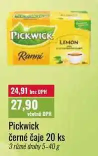 Ratio Pickwick černé čaje 20 ks, 3 různé druhy nabídka