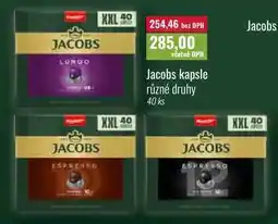 Ratio Jacobs kapsle různé druhy 40 ks nabídka