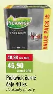 Ratio Pickwick černé čaje 40 ks různé druhy nabídka