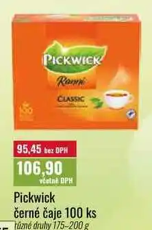 Ratio Pickwick černé čaje 100 ks -ruzné druhy nabídka