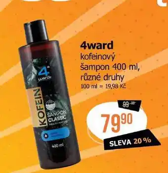 4ward kofeinový šampon 400 ml, různé druhy