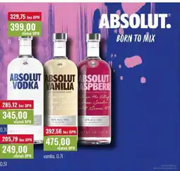 Ratio ABSOLUT VODKA 0,5 nabídka