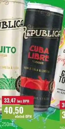 Ratio REPUBLICA CUBA LIBRE, 250m nabídka