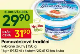 Hruška Hruška klub pomazánkové tradiční nabídka