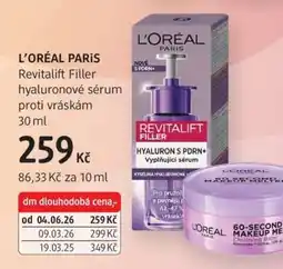 dm drogerie L’Oréal Paris Revitalift Filler nabídka