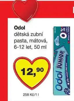 Barvy a laky drogerie Odol dětská zubní pasta, mátová, 6-12 let nabídka