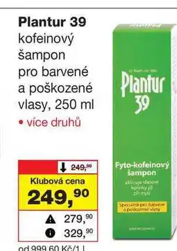 Barvy a laky drogerie Plantur 39 kofeinový šampon pro barvené a poškozené vlasy nabídka
