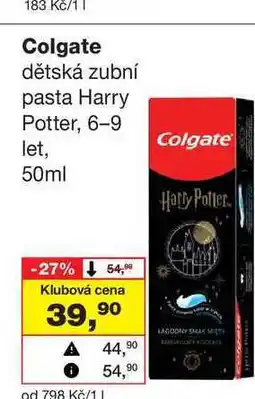 Barvy a laky drogerie Colgate dětská zubní pasta Harry Potter, 6-9 let nabídka