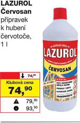 LAZUROL Červosan přípravek k hubení červotoče