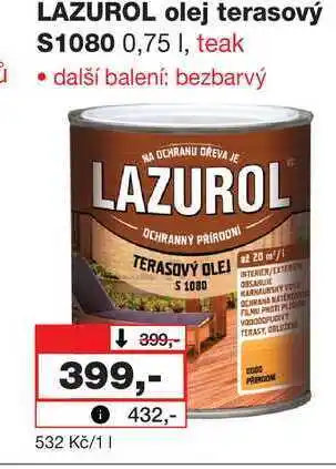 LAZUROL olej terasový S1080