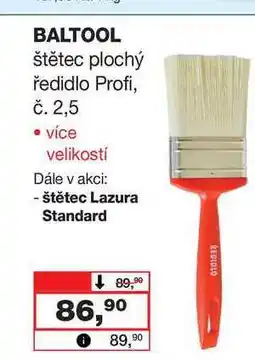 Barvy a laky drogerie BALTOOL štětec plochý ředidlo Profi, č. 2,5 nabídka