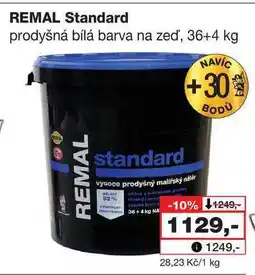 Barvy a laky drogerie REMAL Standard prodyšná bílá barva na zeď, 36+4 kg nabídka